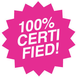 100% certified label